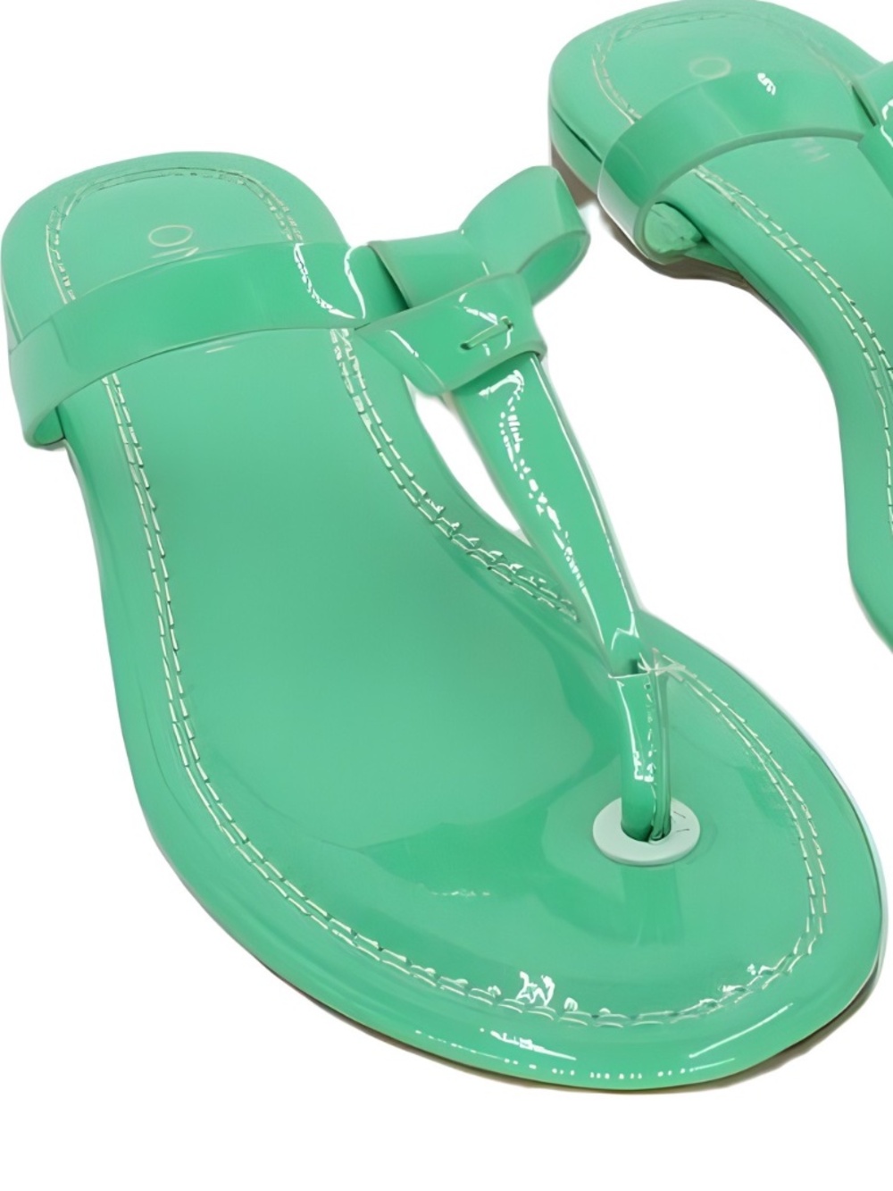 On 34th Galinaa Thong Sandals Bright Green Beach Casual US 7.5